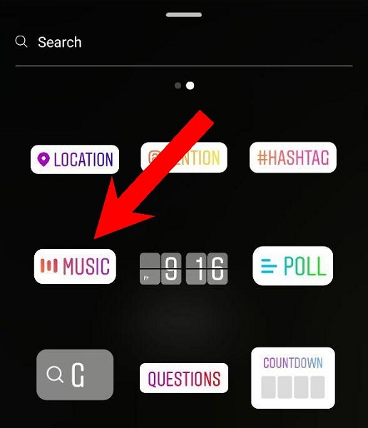 Instagram-stiker-muzika